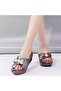 Women's Gray Sparkle Block Heel Sandals - 4