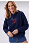 More Spaghetti Printed Oversized Women's Hooded Sweatshirt