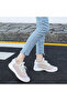 Women's White Mesh Sneakers - 5