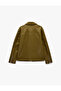 Long Sleeve Zipper Pocket Shirt Collar Classic Faux Leather Jacket - 7
