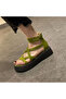 Women's Green Gladiator Sandals - 2