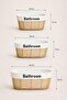 Premium 3-Piece Oval Bathroom Organizer Basket Set 40, 35 and 30 cm - 2