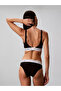 Women's Slim Fit Thin Strap Black Bralet - 4