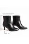 Black Leather Pointed Toe Women's Classic Boots - 2