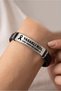 Meme Kans*Ri Awareness Lymph Edema Banned Arm Warning Wristband Leather Cord Steel Scb14Ysk - 4