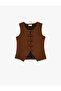 Button Detailed Crew Neck Sleeveless Blouse - 5