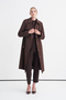 Wide Collar Belted Classic Brown Trench Coat 14208 - 3