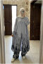 Women's Rose Patterned Hijab Two-Piece Set – Long Shirt Tunic and Wide-Leg Pants Set - 3