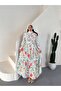 Women's Ecru Pera Linen Fabric Guipure Detailed Floral Patterned Maxi Dress Jen2689 - 3