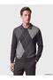 Polo Collar Baklava Patterned Men's Knitwear Sweater (W6)