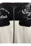 Plus Size Zippered Contrast Color Printed Women's Bottom Top Two-Piece Set with Pocket Jogger Pants - 4