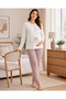 Women's Maternity Viscose Pajama Set Seasonal Long Sleeve Breastfeeding Detailed m L XL XXL 25-17 - 3