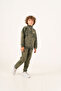 Boy's Tie-Dye Patterned Half-Zipper 3 Thread Sweatshirt Tracksuit Set - 2