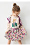 Girl's Printed Pleated Skirt 4903