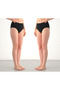 Women's 6-Piece Black 90% Cotton Soft Textured Lycra Baton Panties - 5