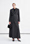 Brooch Belted Herringbone Patterned Undergarment Three-Piece Combination Black Suit 2059