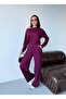 Women's Plum Oysho Fabric Boat Neck Double Set Elt4006