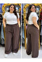 Women's Kupra Fabric Large Size Oversized Wide Leg Pants - 3
