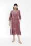 Women's Buttoned Cotton Buttoned Velvet Dress / A. Dried Rose 3852 - 5