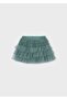 Girl's Layered Tulle Skirt - Green - 4