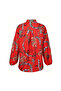 Women's Orange Paisley Blouse - 5