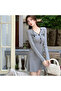 Women's A-line Long sleeve Mini Dress - 7