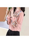 Women's Pink Floral Blouse - 7