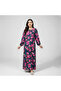 Women's Round neck Long sleeve Maxi Dress - 5