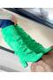 Pusi Green Suede Gusseted Above the Knee Boots - 4