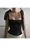 Women's Black Crop T-Shirt