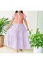 Women's Purple Floral Maxi Dress - 3