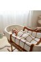 Hand Knitted Baby Blanket 65X65 cm – Newborn Baby Blanket with White Tile Mustard Motif - 3
