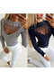 Women's Long Sleeve Blouse - 5