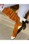Pusi Taba Suede White Leather Detailed Ruffled Cowboy Boots