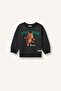 100% Cotton Oversize Tiger Printed and Written Long Sleeve Sweatshirt for Baby Boy I3806A526Wn