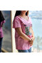 Women's Pink Graphic V-Neck T-Shirt - 4