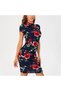 Women's Floral Bodycon Short sleeve Midi Dress - 2