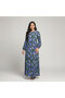 Women's Round neck Long sleeve Maxi Dress - 2