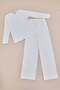 Corduroy Heart Patterned Girls' Pajama Set