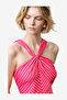 Women's Pink Stripe Clarisa Stripe Damasco Dress - 5