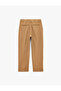 Flannel Fabric Pocketed Barrel Cut Trousers - 2