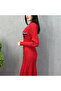 Women's Long sleeve Midi Dress - 3