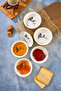 Round 6-Piece Ceramic Sauce Bowl, Jam Bowl, Serving Bowl, Snack Bowl, Presentation Bowl - 5