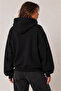 Black Spring Printed Oversize Sweatshirt - 3