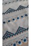 110 X 46 Double-Sided 1 Piece Cushion 210 X 100 Skirt 1 Piece Hand-Embroidered Dowry Calico Work - 2