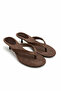 Vela Brown Suede Flip-Flop Heeled Slippers - 2