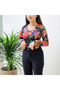 Women's Long Sleeve Blouse - 2