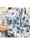 Women's Floral Round neck Long sleeve Maxi Dress - 7