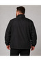 Men's Oversized Lined Stand Collar Water and Wind Resistant Raincoat Jacket - 3