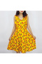 Women's Yellow A-line Mini Dress - 3